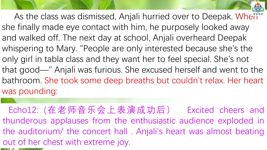 as the class was dismissed anjali hurried over 2