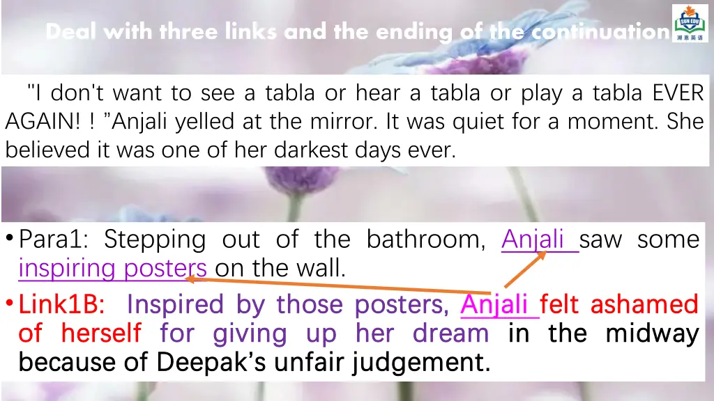 deal with three links and the ending 1