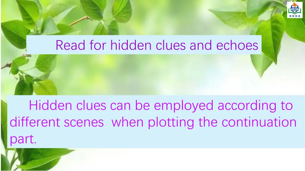 read for hidden clues and echoes