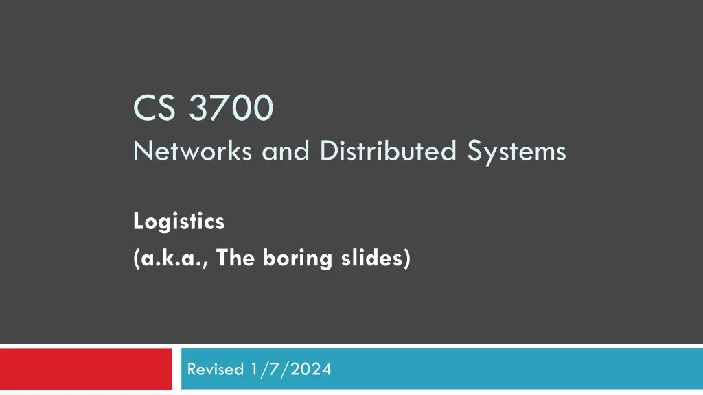 cs 3700 networks and distributed systems