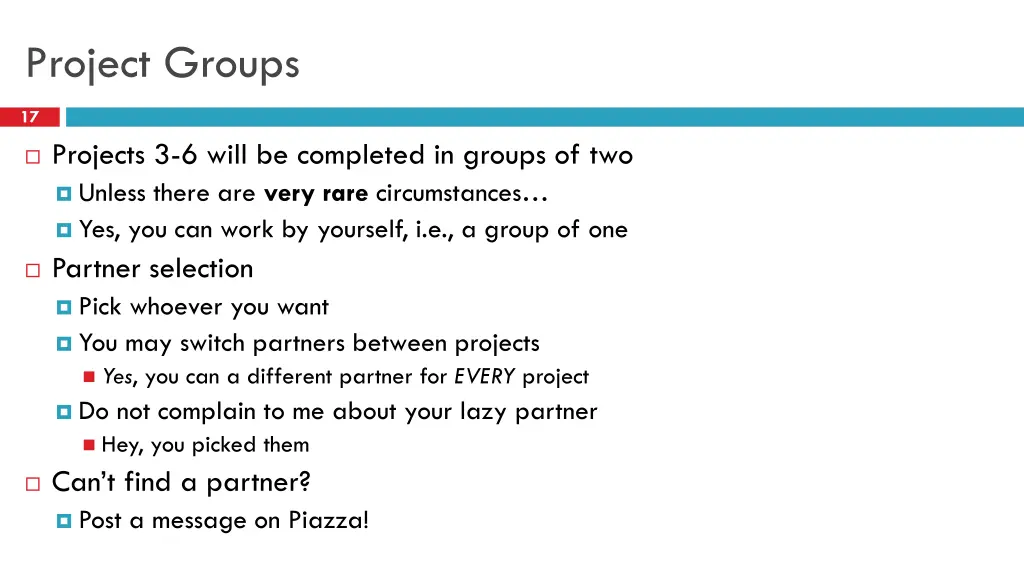 project groups