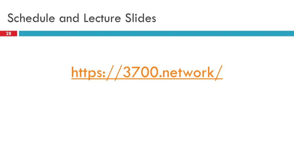 schedule and lecture slides