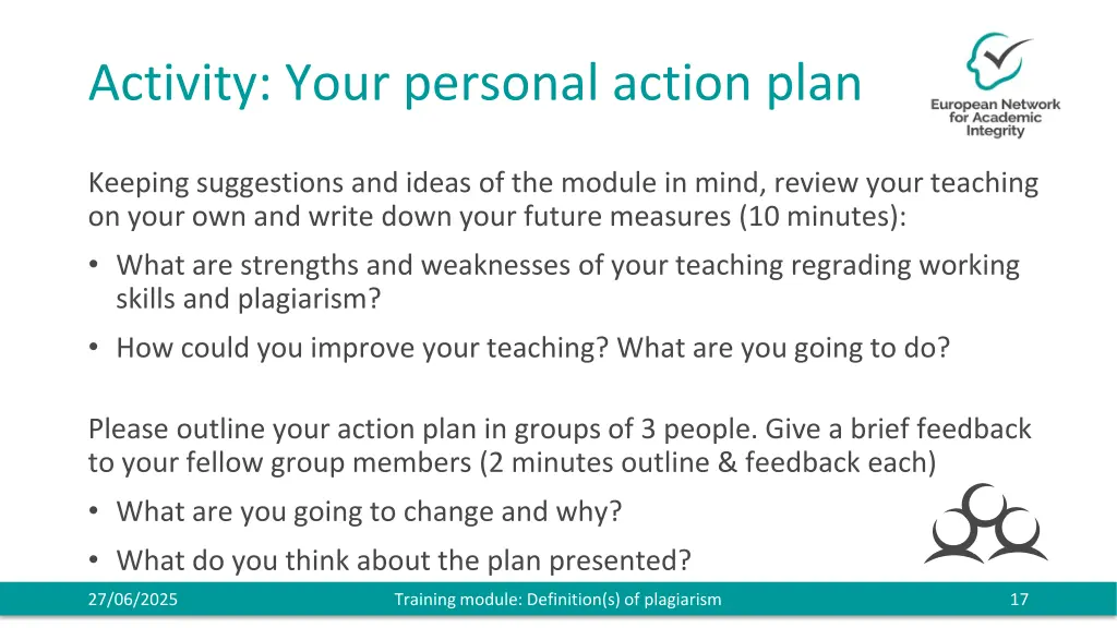 activity your personal action plan