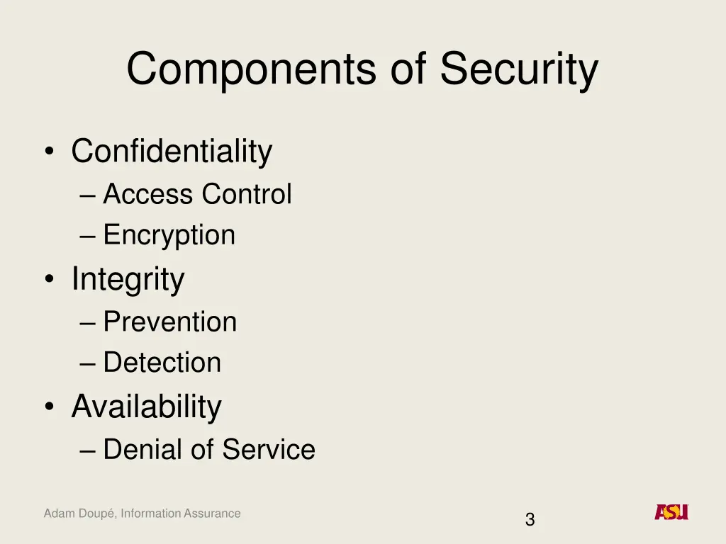 components of security