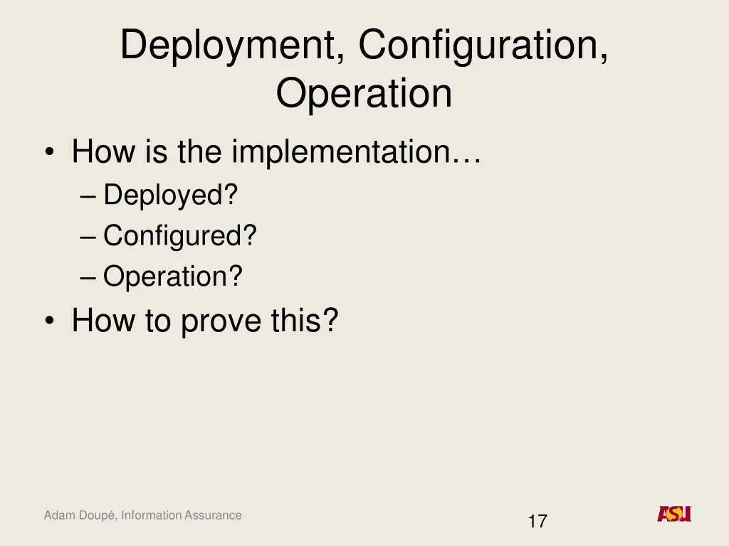 deployment configuration operation