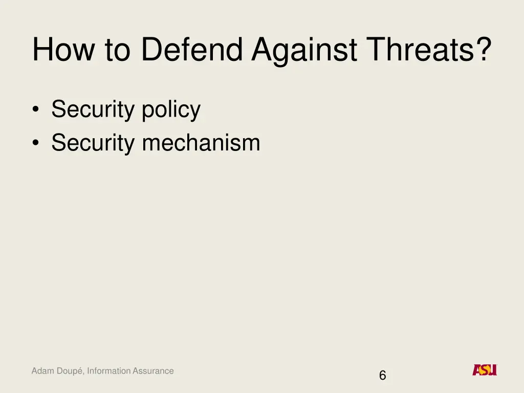 how to defend against threats