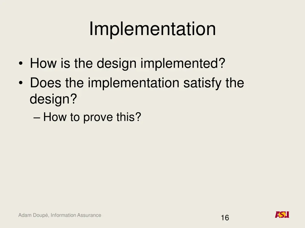 implementation
