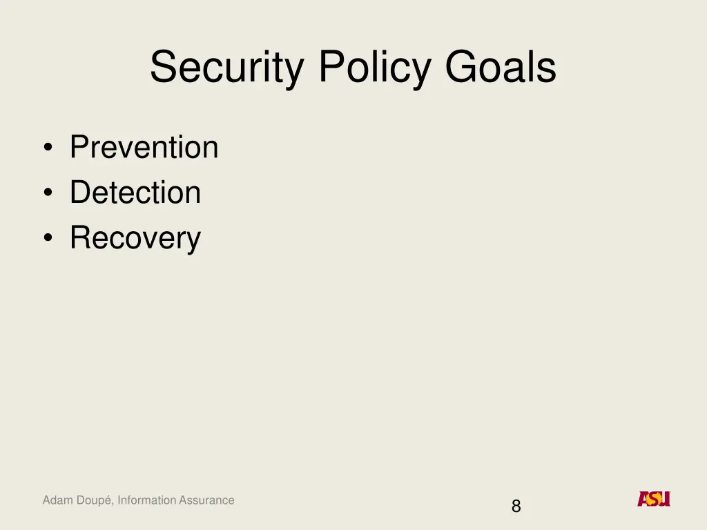 security policy goals