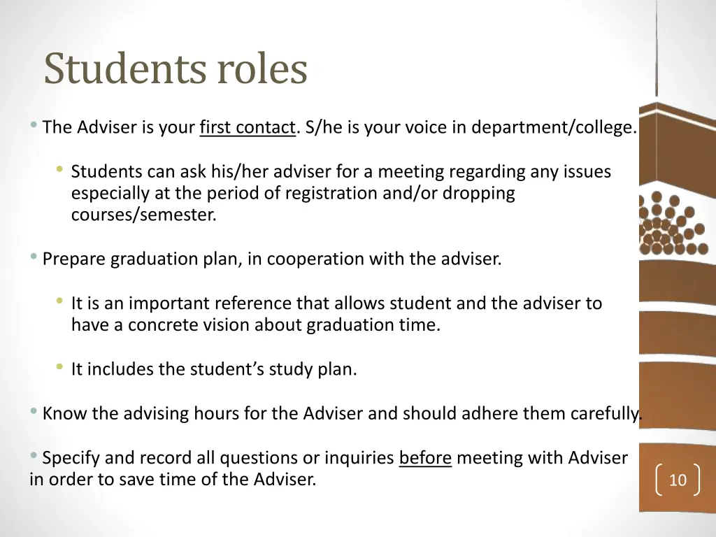 students roles