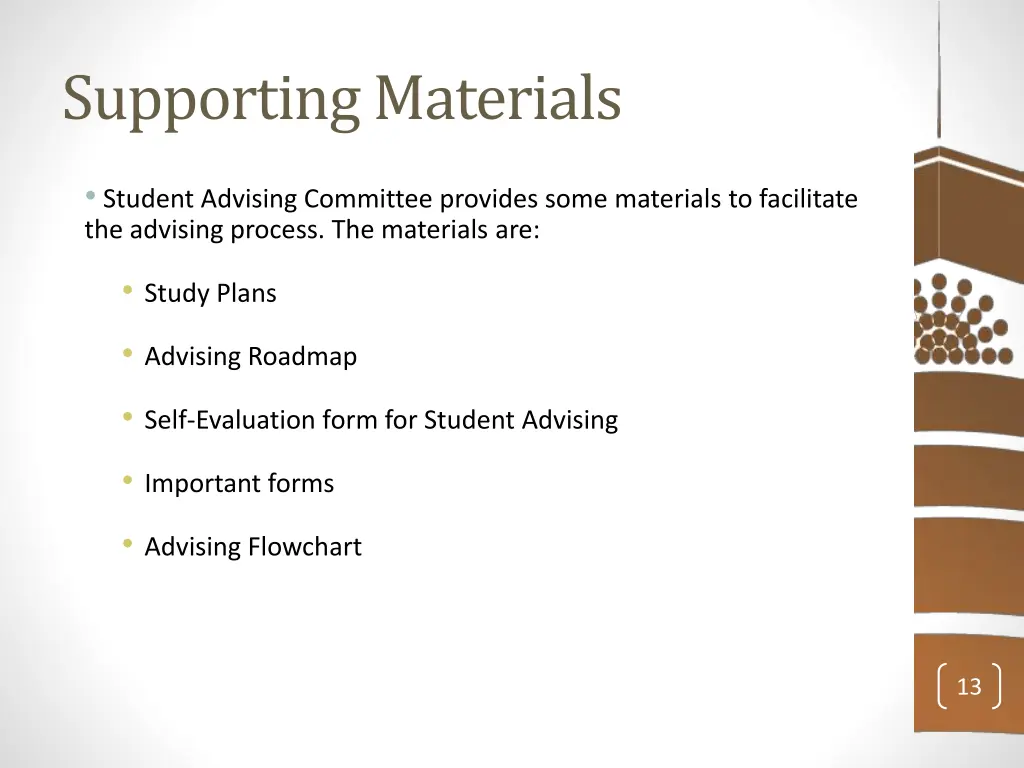 supporting materials