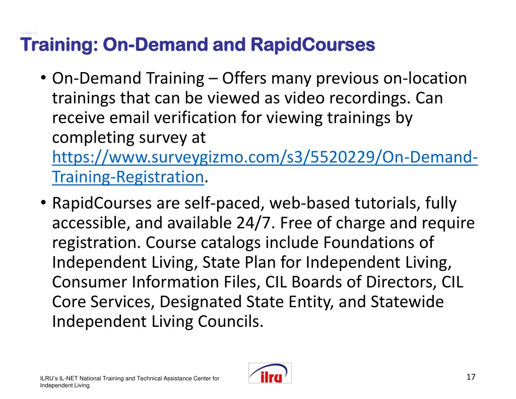 slide slide 17 training on training on demand