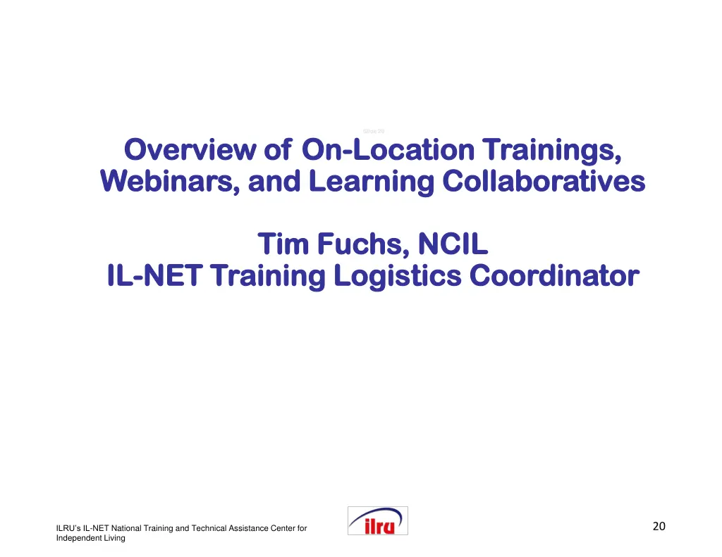 slide slide 20 location trainings