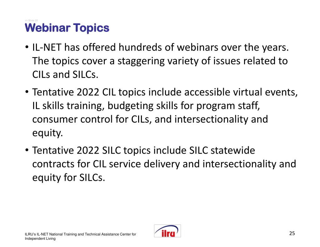 slide slide 25 webinar topics webinar topics