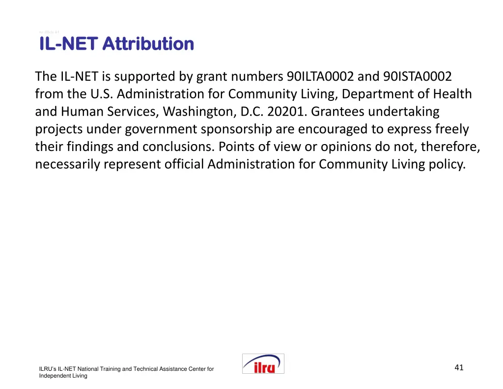 slide slide 41 il il net attribution