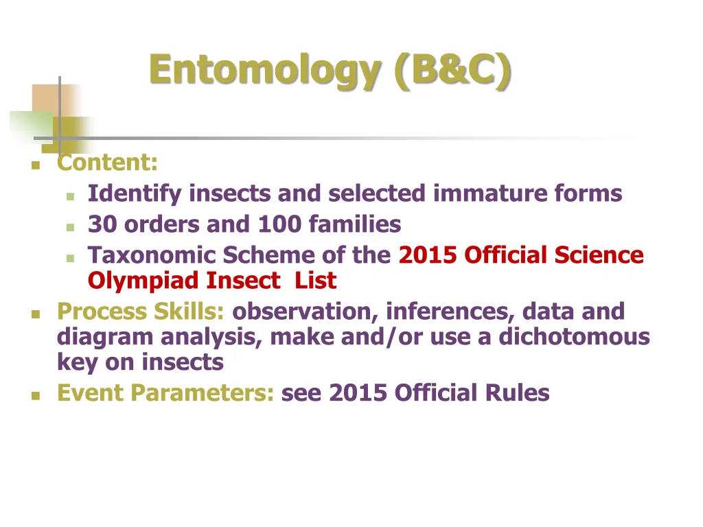 entomology b c
