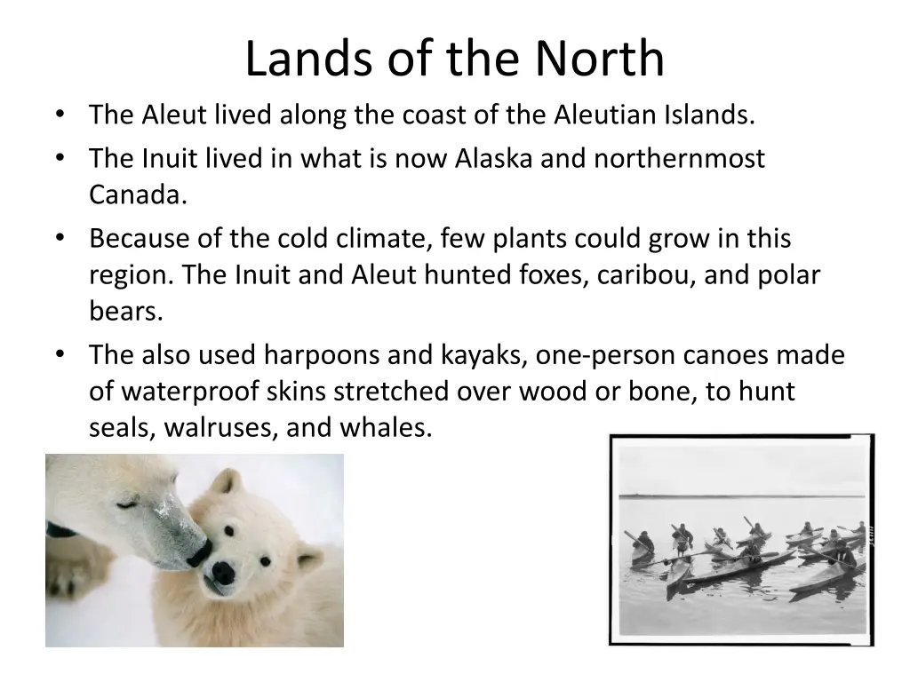 lands of the north the aleut lived along