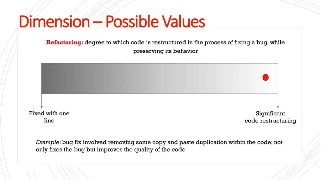 dimension dimension possible values possible 4