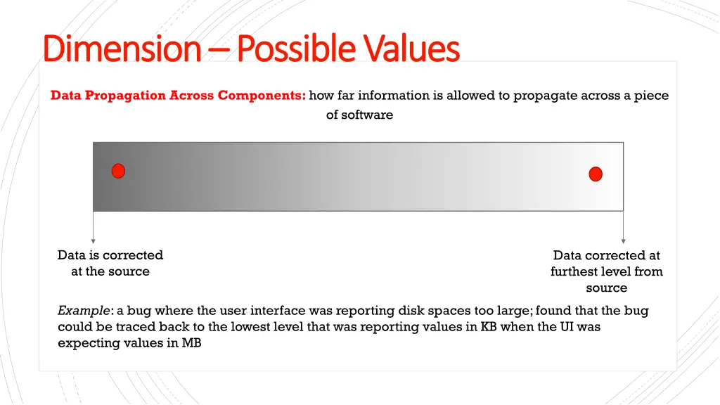 dimension dimension possible values possible