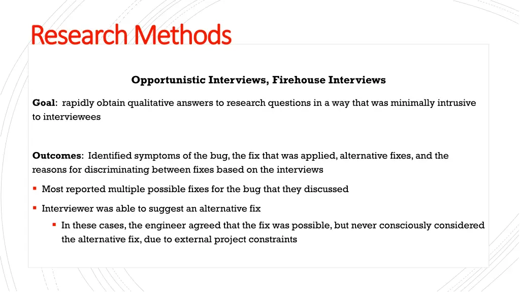 research methods research methods