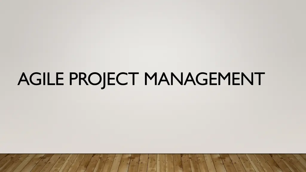 agile project management