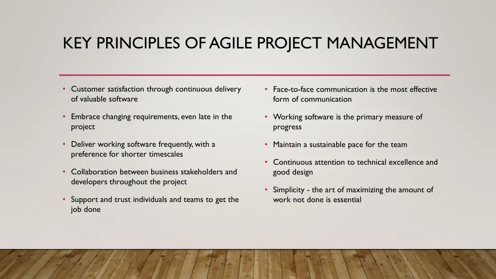 key principles of agile project management