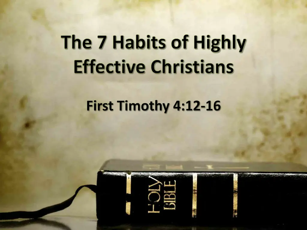 the 7 habits of highly effective christians