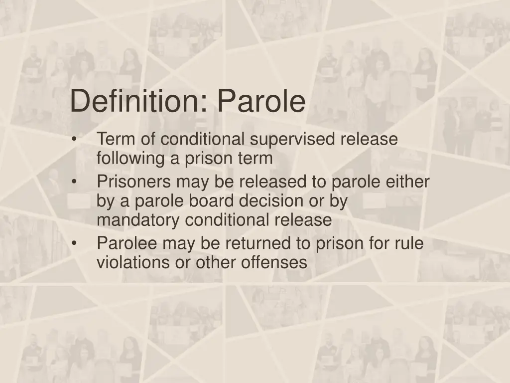 definition parole
