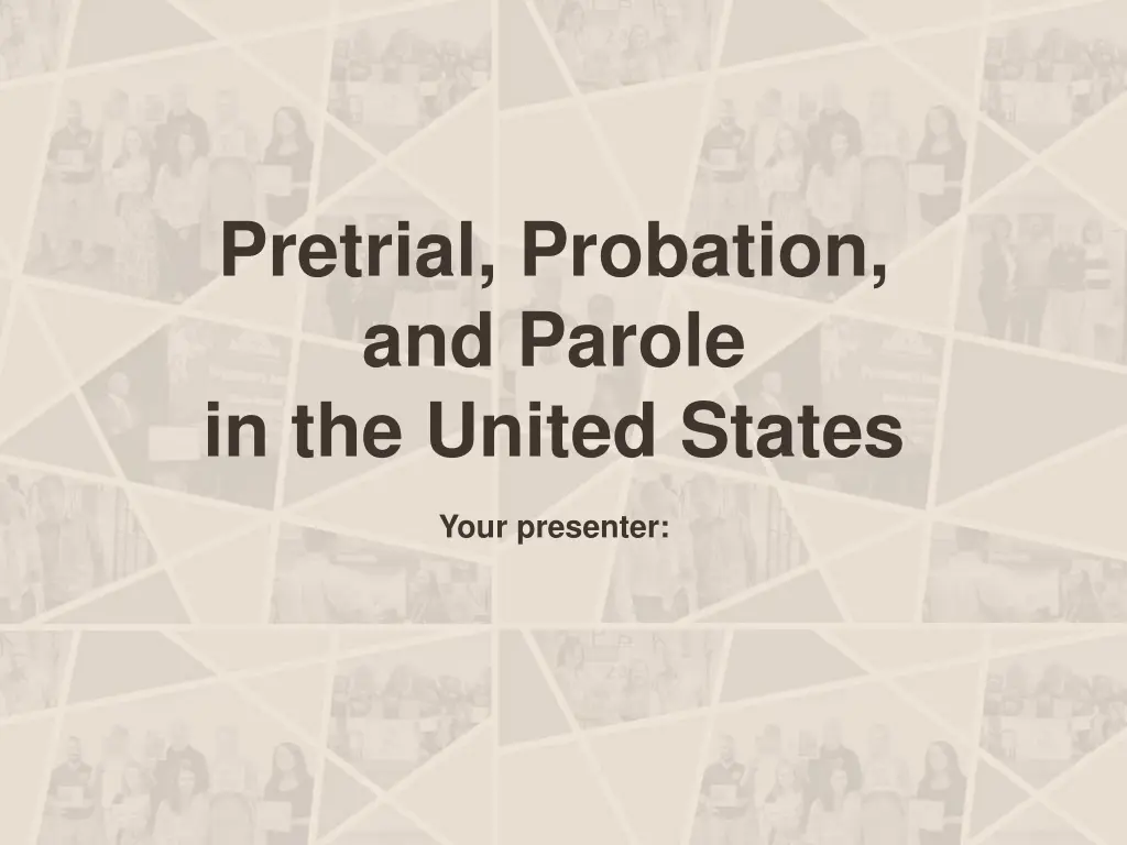 pretrial probation and parole in the united states