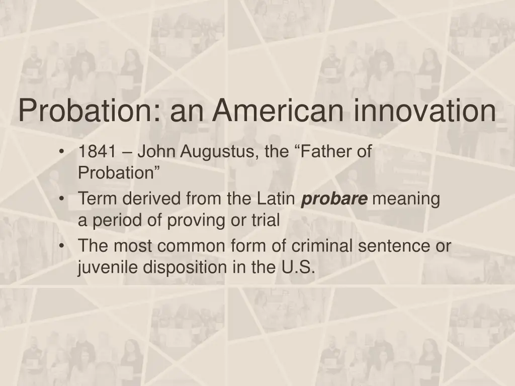 probation an american innovation