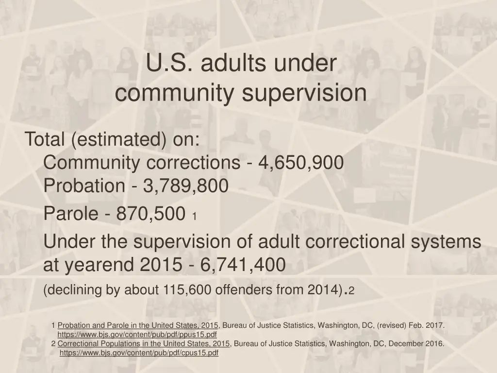 u s adults under community supervision