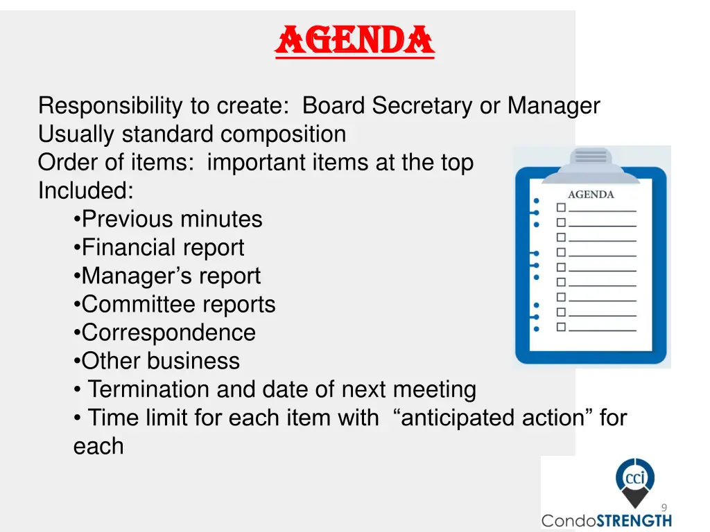 a agenda genda