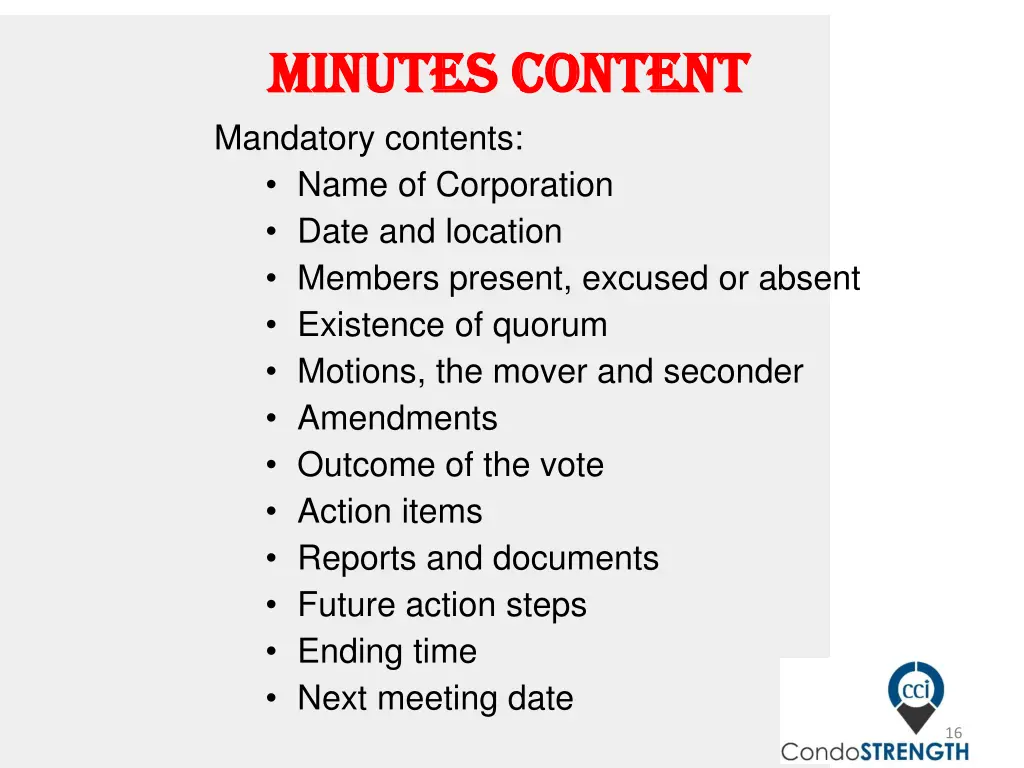 minutes content minutes content