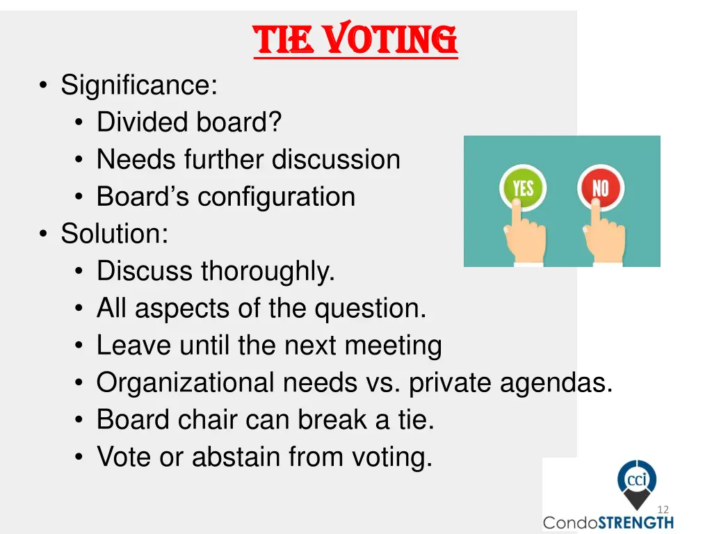 tie v tie voting oting