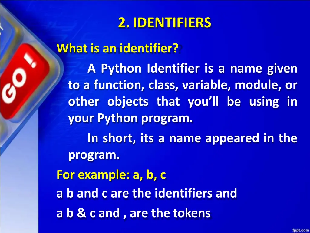 2 identifiers