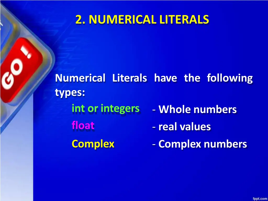 2 numerical literals