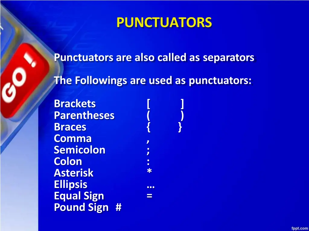 punctuators