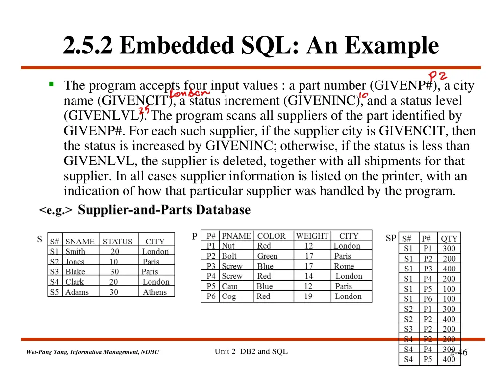 2 5 2 embedded sql an example
