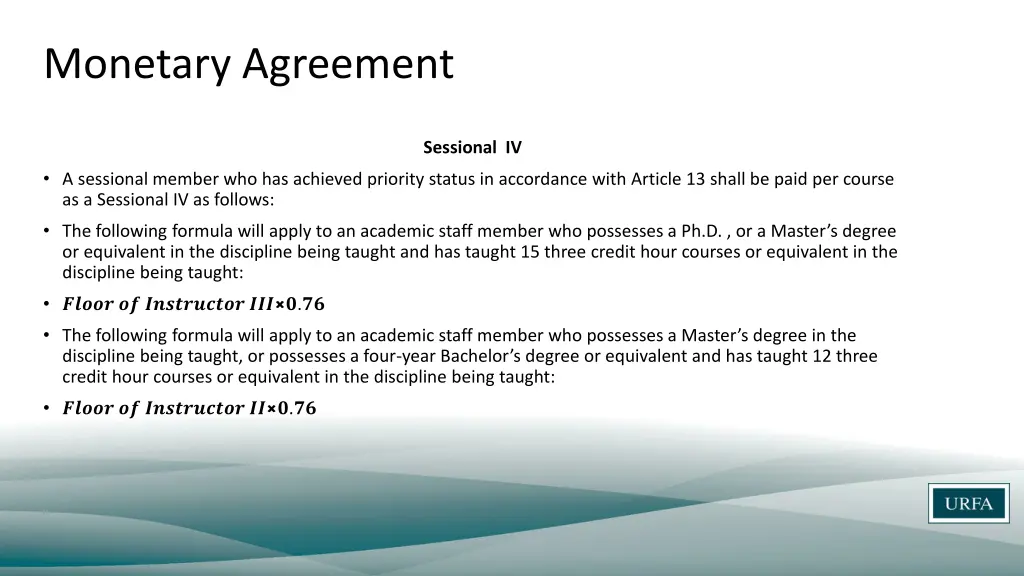 monetary agreement 4