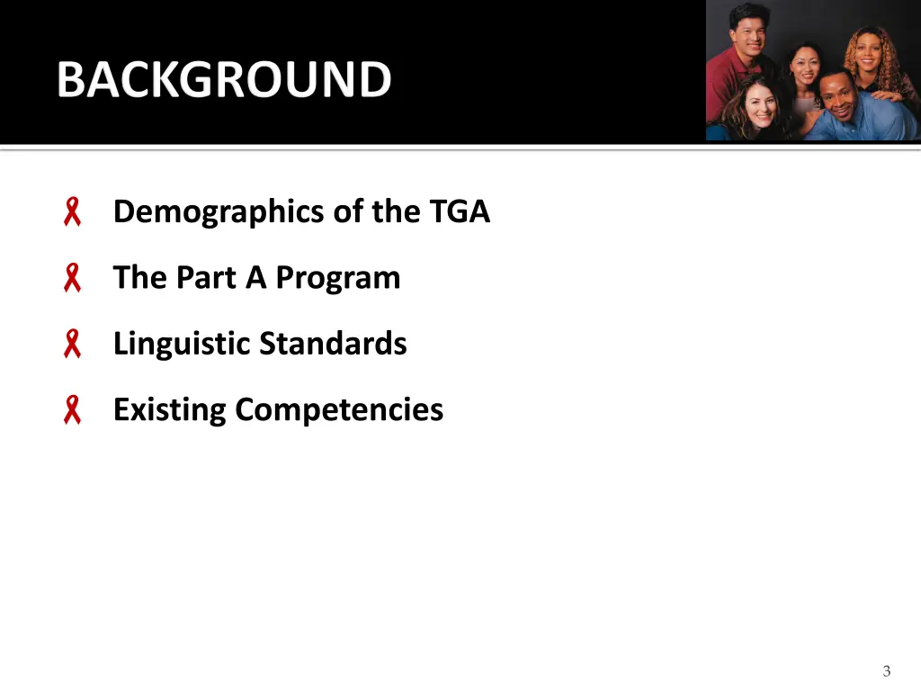 demographics of the tga