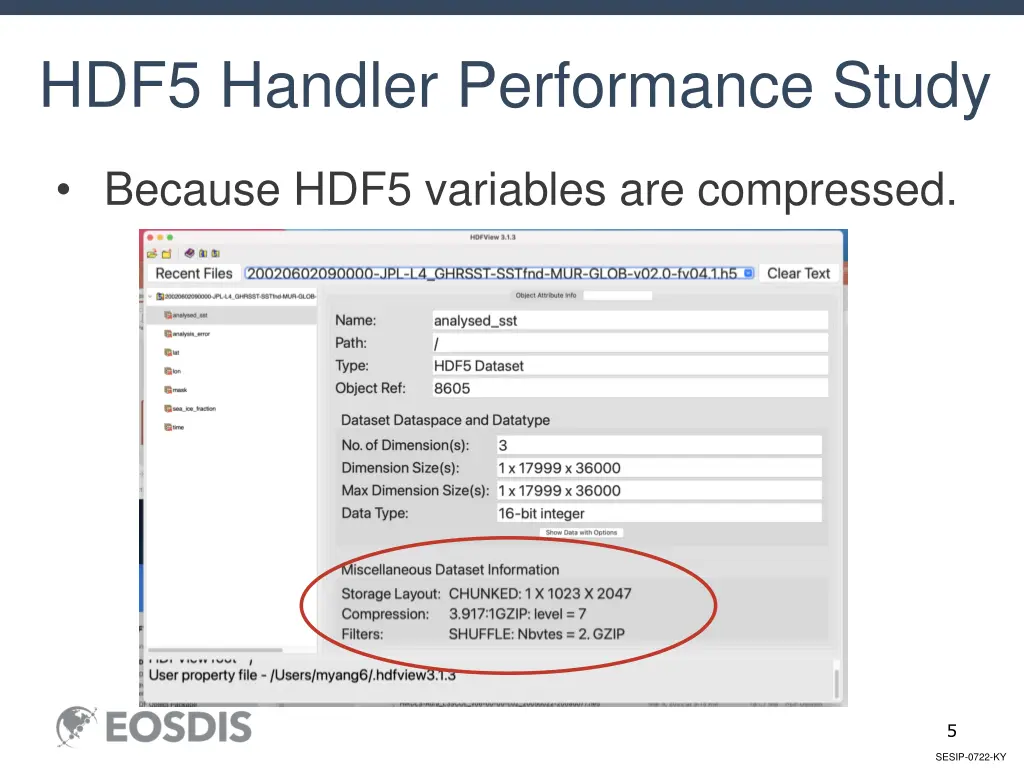 hdf5 handler performance study 1