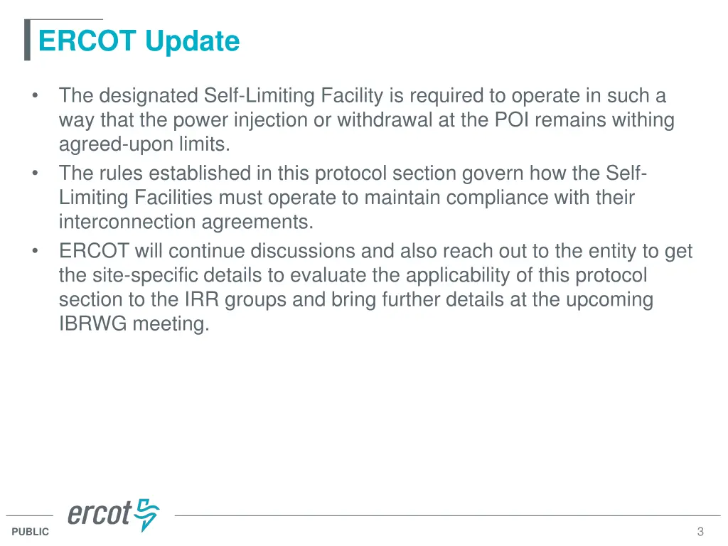 ercot update 1