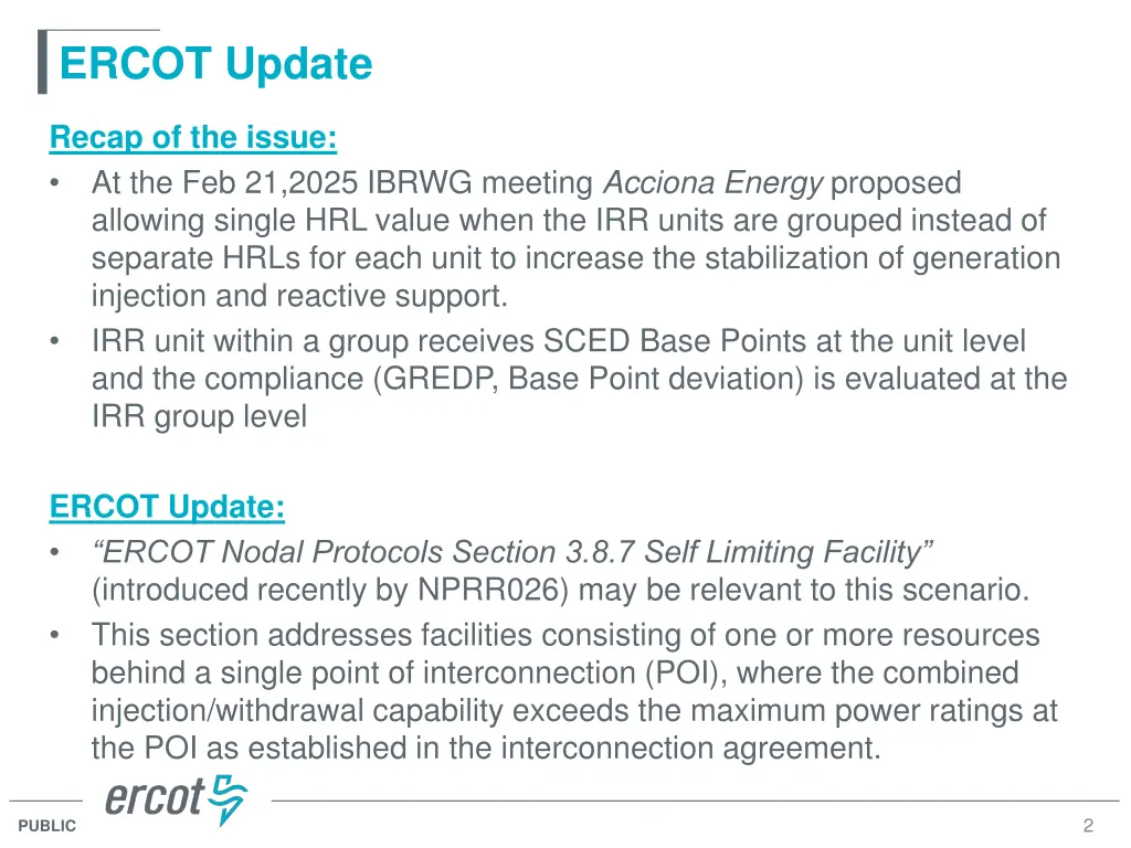 ercot update