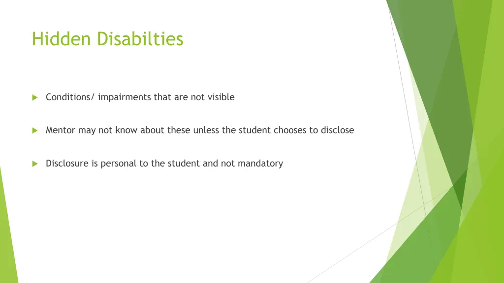 hidden disabilties