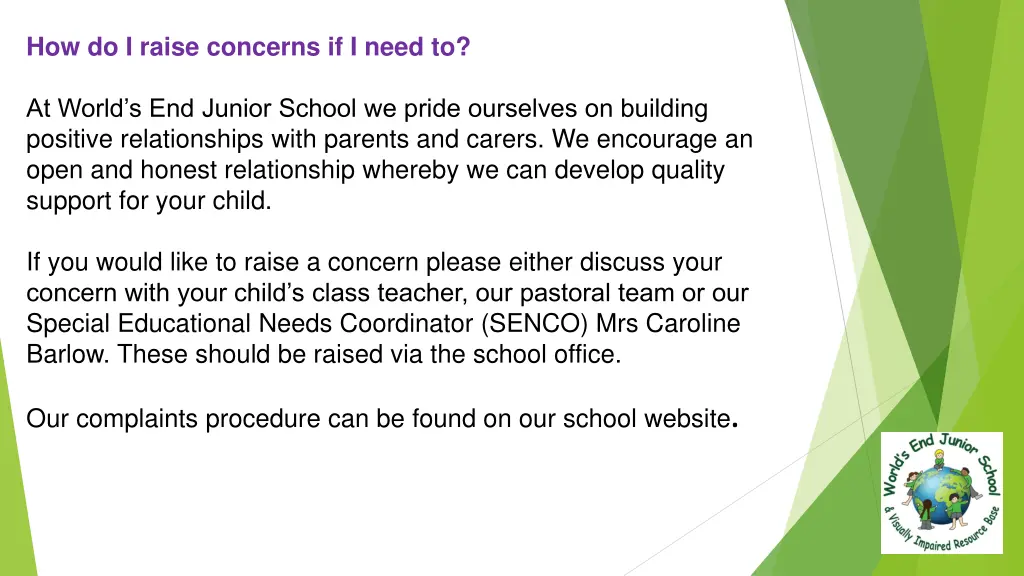 how do i raise concerns if i need to