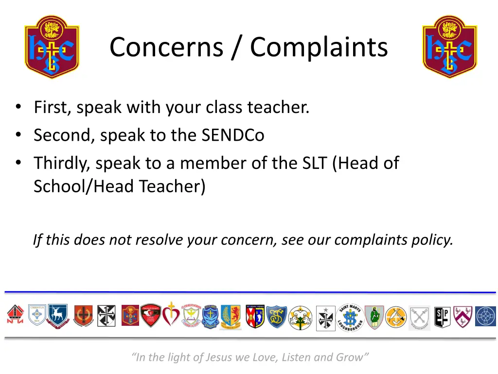 concerns complaints