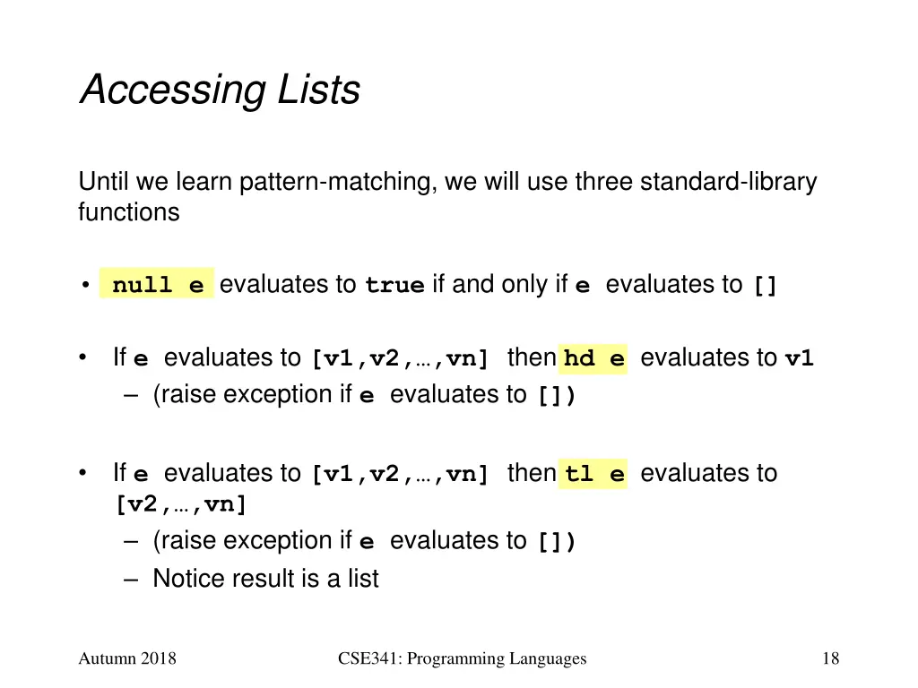 accessing lists