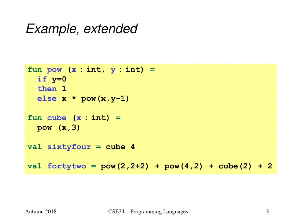 example extended