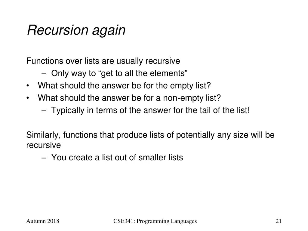 recursion again