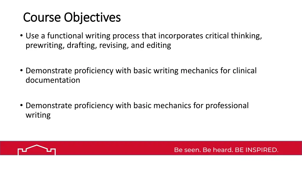 course objectives course objectives