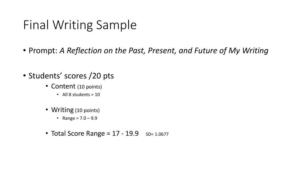 final writing sample